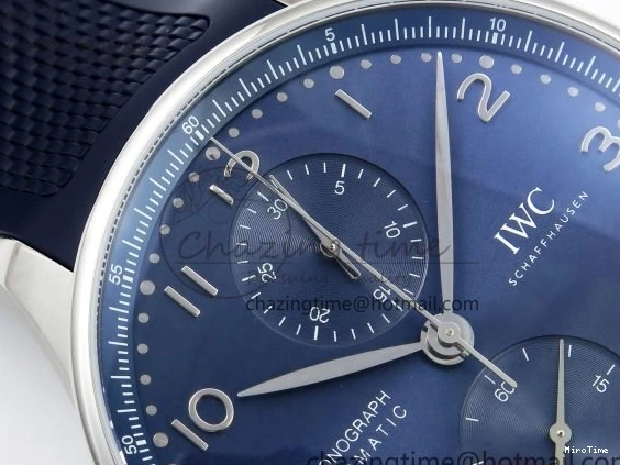 MIROTIME 0123 Portuguese Chrono IW3716 Z+F 1:1 Best Edition Blue Dial on Blue Rubber Strap A UrbanChic 7018